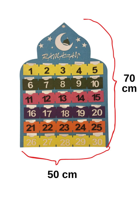 Çocuklar İçin Ramazan Takvimi – Keçeden, Etkinlik Kartlı