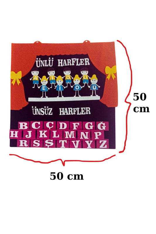 Ünlü Ve Ünsüz Harfler Keçe Pano 1. Sınıf Sesli Ve Sessiz Harfler Panosu