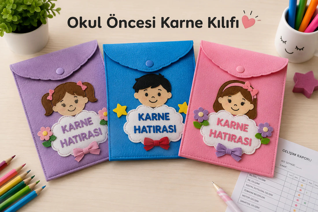 okul öncesi karne kılıfı