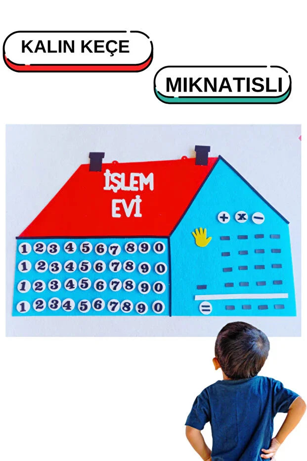 Çarpım Tablosu Keçe Pano | 2. ve 3. Sınıf Mıknatıslı Matematik Sınıf Panosu (İşlem Evi)