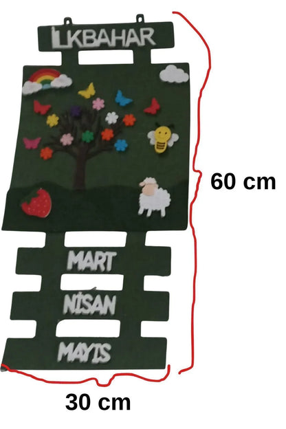 Mevsim Şeridi – Keçeden Mevsim Panosu | İlkokul ve Okul Öncesi