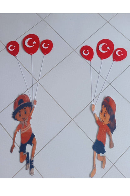 23 Nisan Okul Öncesi Keçe Pano – Hazır Anaokulu Sınıf Süsleme Panosu - 23 Nisan Keçe Pano | Aydede Oyunevi