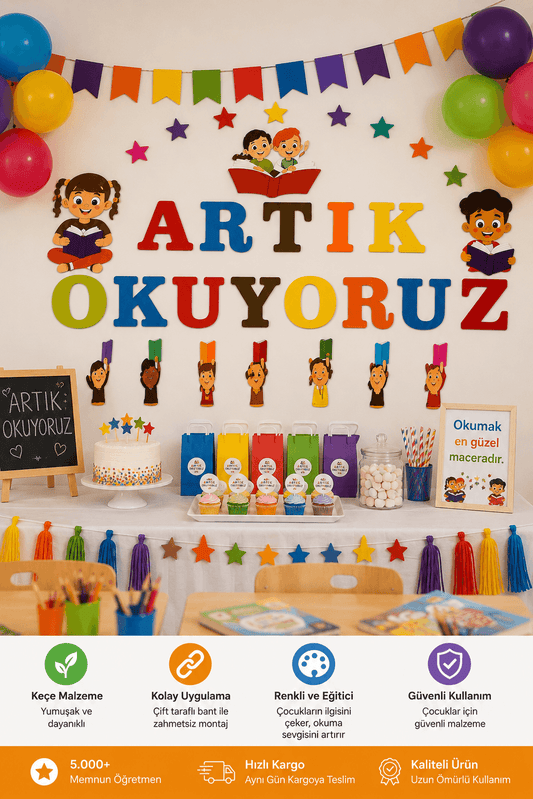 Artık Okuyorum Panosu Okuma Bayramı İçin Keçe