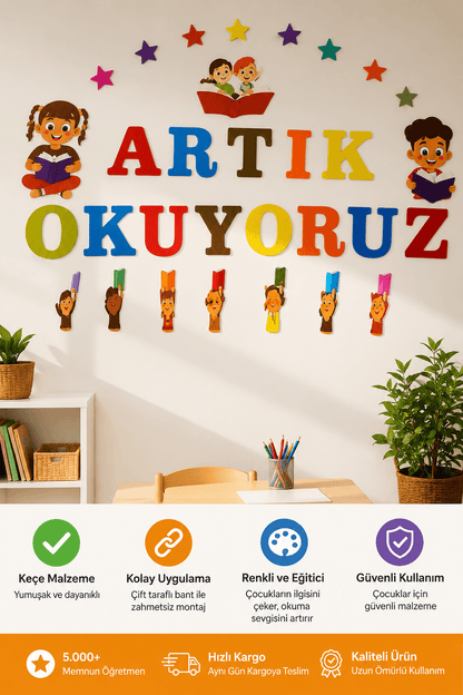 Artık Okuyorum Panosu Okuma Bayramı İçin Keçe