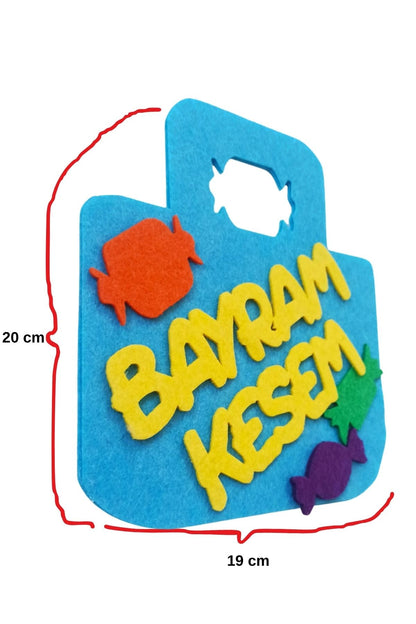 Bayram Kesesi Keçe Harçlık Kesesi Mavi - bayram kesesi harçlık kesesi | Aydede Oyunevi