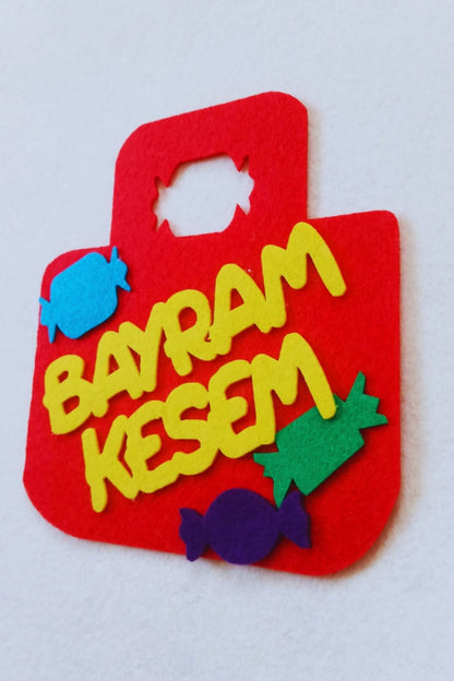 Bayram Kesesi Keçe Harçlık Kesesi Kırmızı