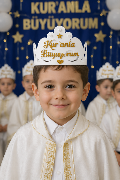 Kuran Tacı Keçe 10 Adet Kuran Okuyorum Kurana Geçme Tacı
