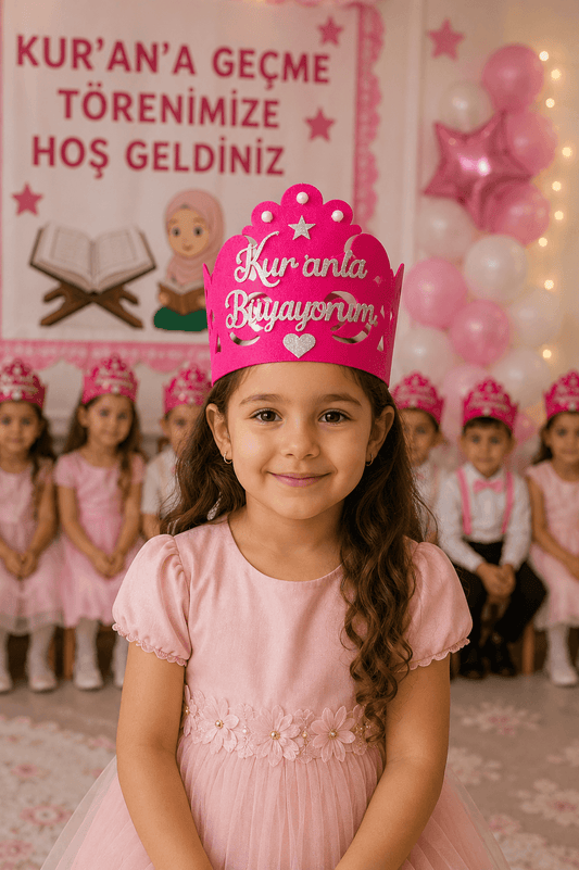 kuran tacı kuran okuyorum pembe