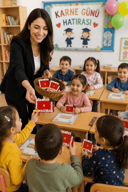 10 Adet Okul Öncesi Toplu Karne Hediyesi Keçe Mezuniyet Magneti