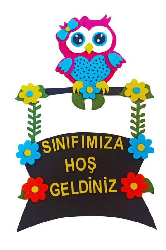 Keçe Sınıf Kapı Süsü 1. Sınıfımıza Hoşgeldiniz 1, 2 ve 3. Sınıf
