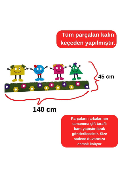 Şekiller Panosu Okul Öncesi Anasınıfı İçin Keçe