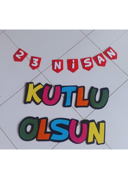 23 Nisan Okul Öncesi Keçe Pano – Hazır Anaokulu Sınıf Süsleme Panosu